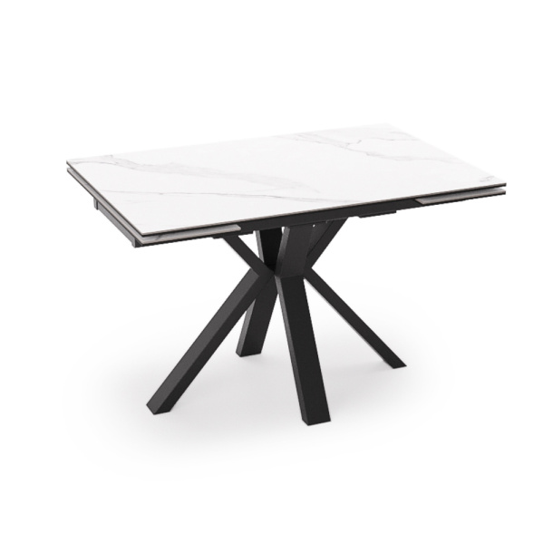 Стол AXEL 120 Bianco Grigio Ceramic, BK Стол AXEL 120 Bianco Grigio Ceramic, BK